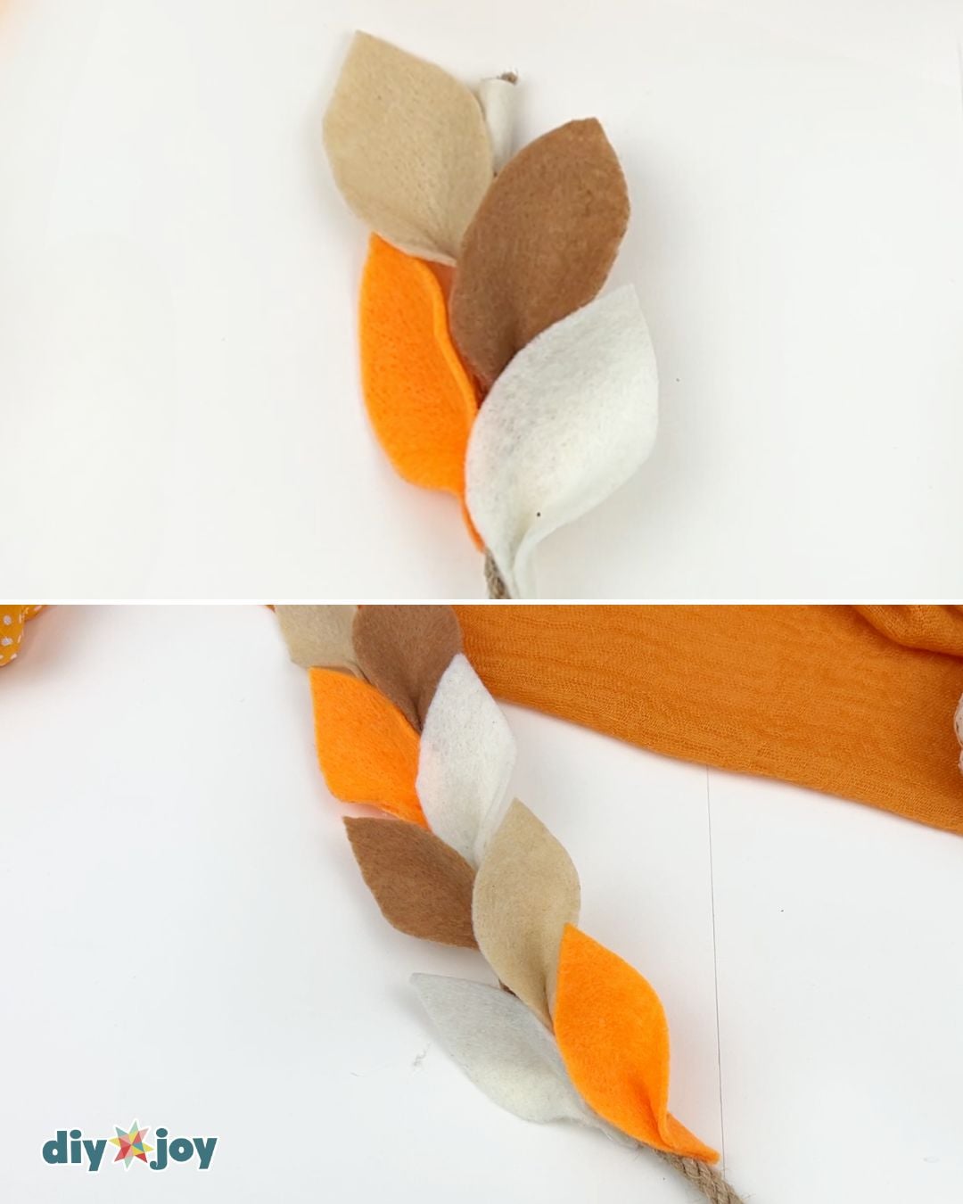 Step 3 - Felt leaves