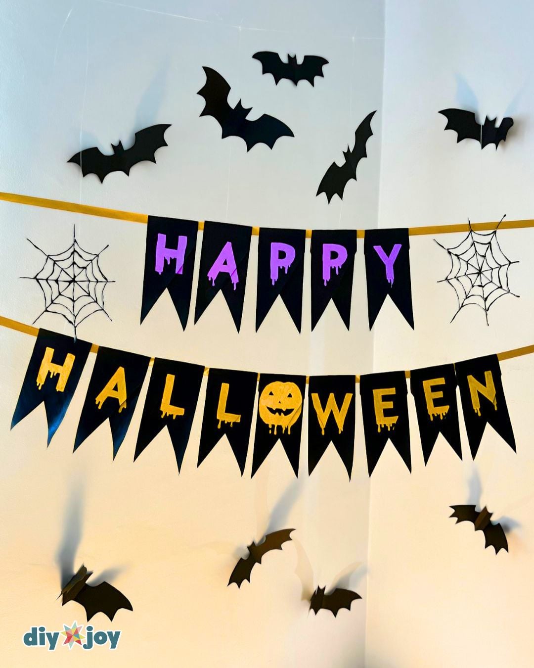 Halloween Crafts - Spooky Toilet Paper Roll Banner for Budget Friendly DIY Halloween Decor