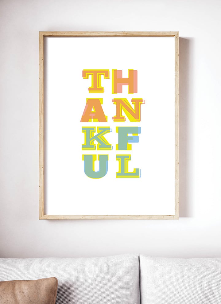 Thankful Free Printable Wall Art Printable Idea To Try Thankful Free Printable Wall Art, easy to fit into a busy afternoon and better looking than a store bought print