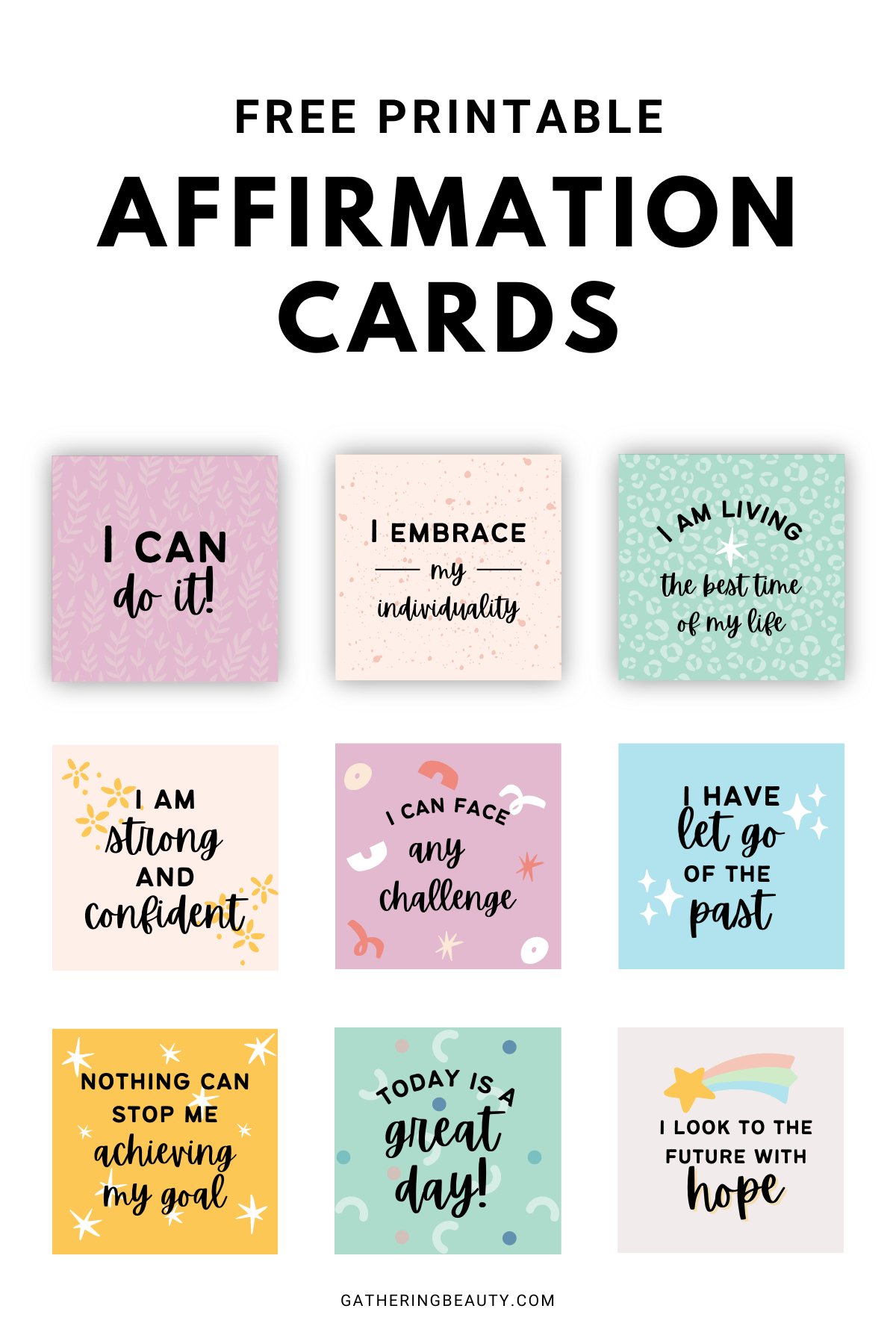 Free Printable Affirmation Cards Printable Wall Art Idea Free Printable Affirmation Cards, easy to fit into a busy afternoon and better looking than a store bought print