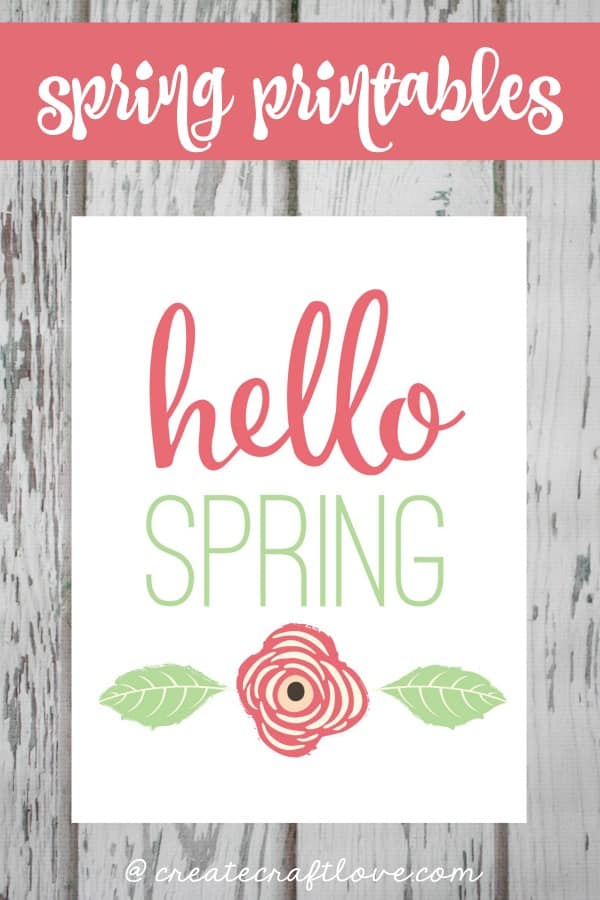Hello Spring Free Printable Printable Wall Art Idea Hello Spring Free Printable, quick enough for a same day refresh and a favorite that gets compliments every time