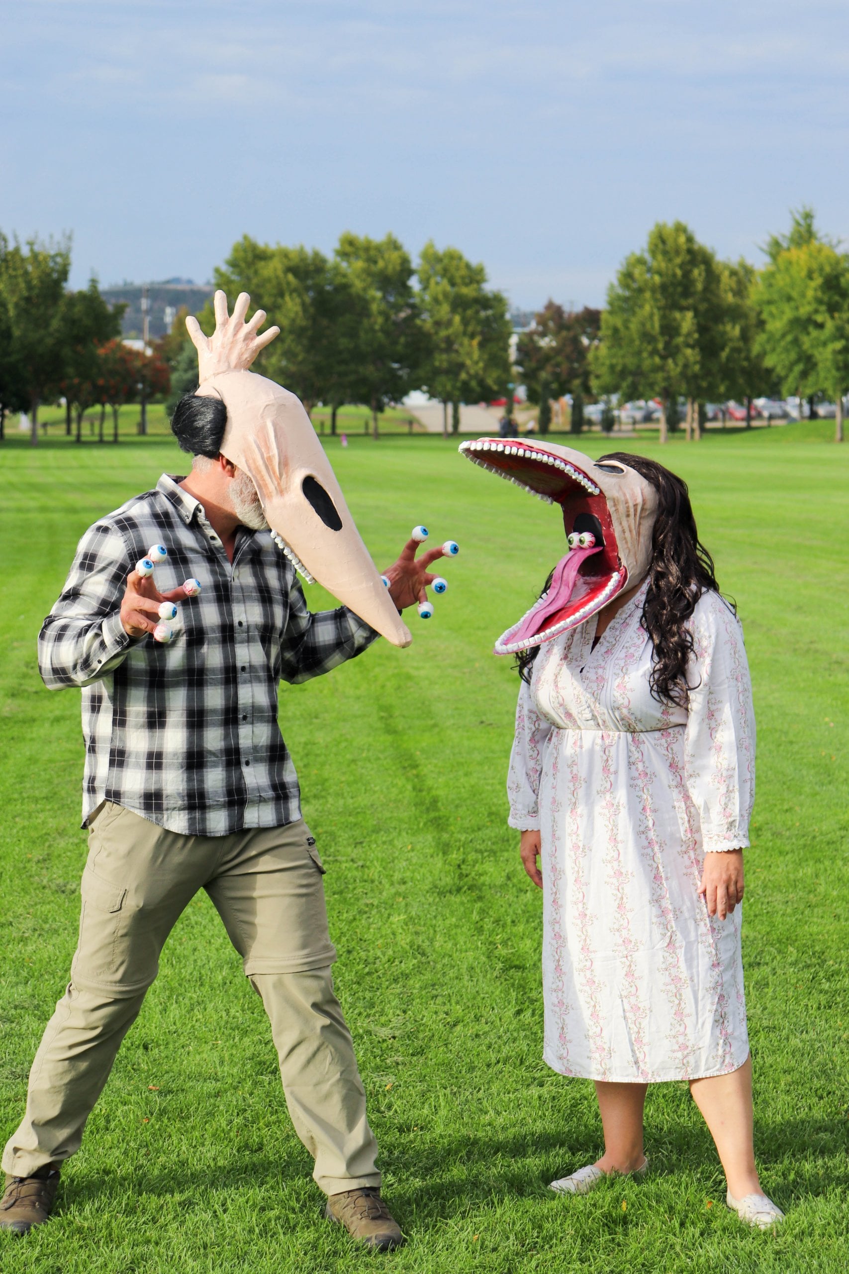 Beetlejuice Couple Costume, forgiving enough to improvise if a piece is missing and a duo everyone wants a photo with