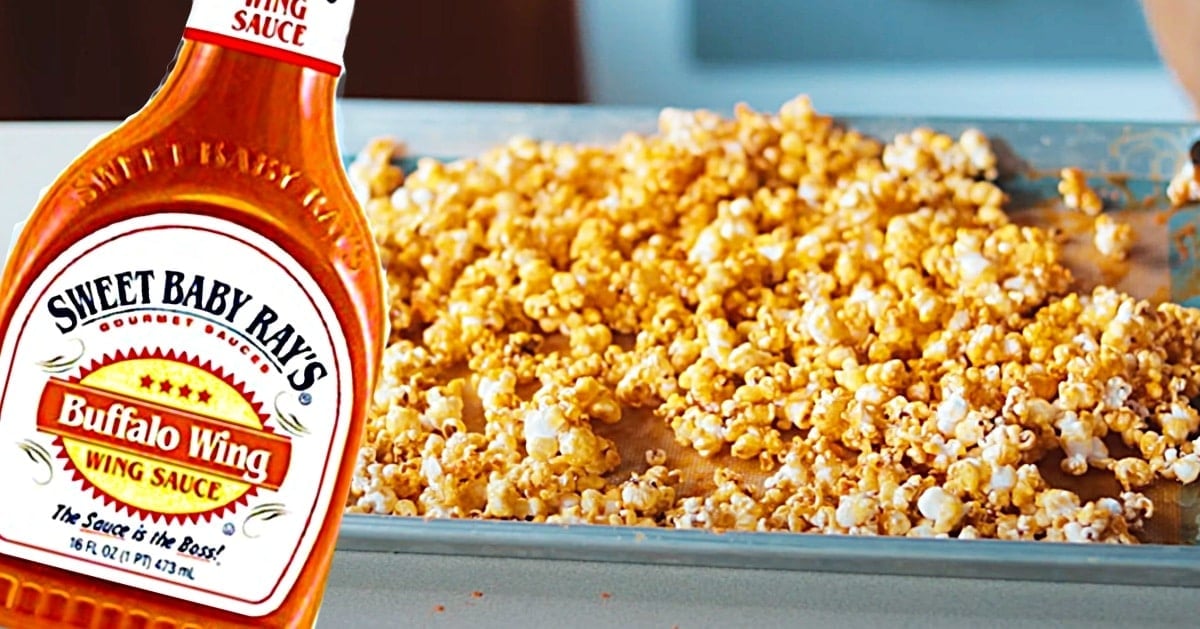 Easy Snack Recipes Spicy Buffalo Popcorn Caramelized Tangy Buttery Movie Night Snack