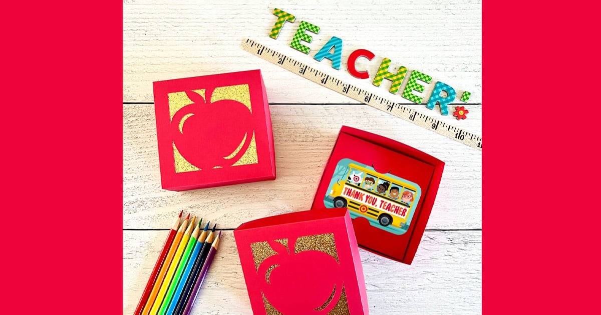 DIY apple craft with creative seasonal tutorial and rustic autumn home accent, showing the finished printable apple boxes