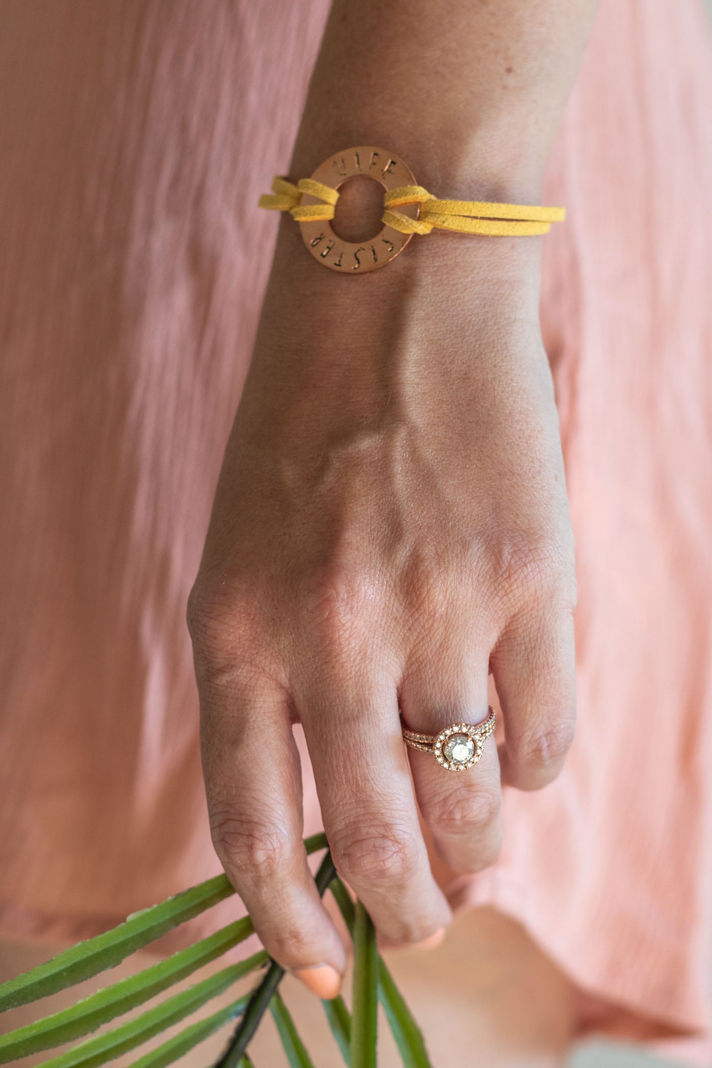 DIY Paracord Bracelet Ideas - Metal Stamped Washer Bracelet - Handmade Stamped Bracelet Craft Tutorial and How To