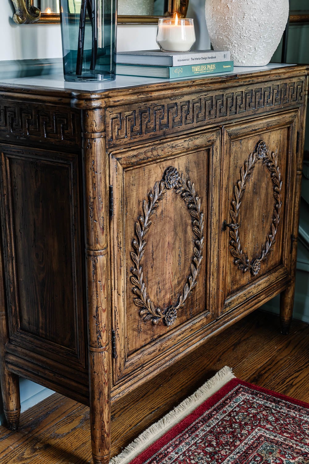Wood furniture refinished with gel stain over the old finish without sanding, a time saving method