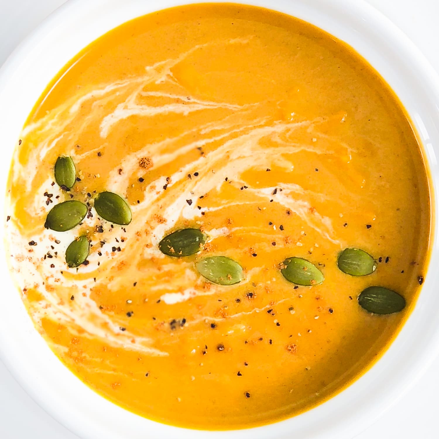 Thick and creamy pumpkin soup made in the Instant Pot with fall spices
