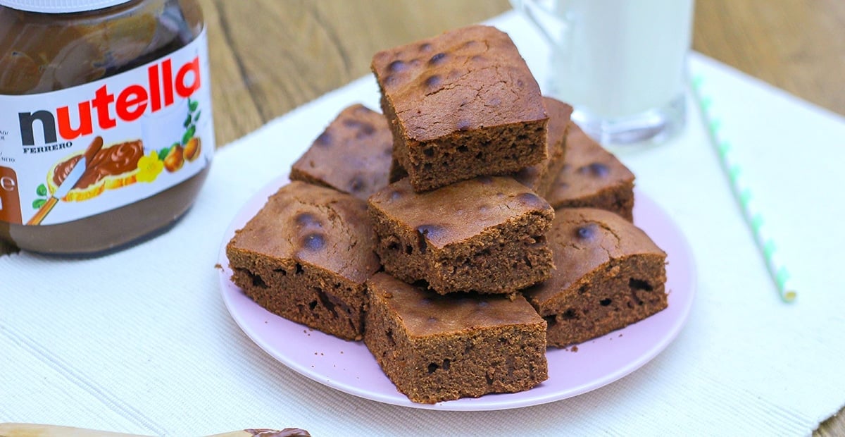 Easy Snack Recipes Nutella Brownies Easy 3 Ingredient Fudgy Chocolate Brownies