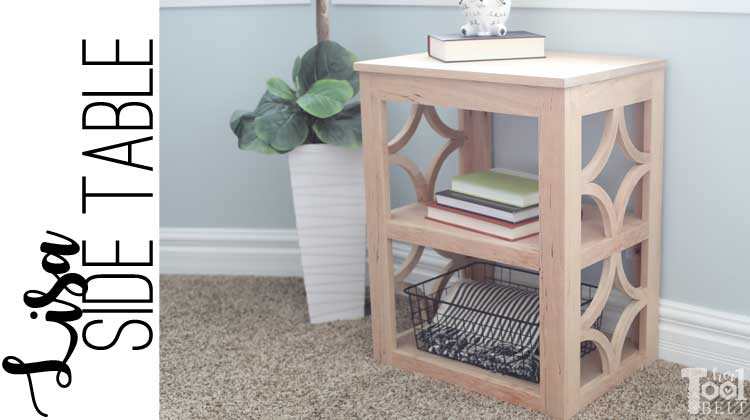 DIY modern wood side table build with a clean painted and stained finish, a furniture project