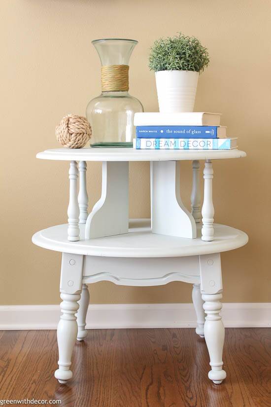 DIY Bedroom Decor Ideas - DIY Two Tier Side Table Makeover - Easy Room Decor Projects for The Home - Cheap Farmhouse Crafts, Wall Art Idea, Bed and Bedding, Furniture