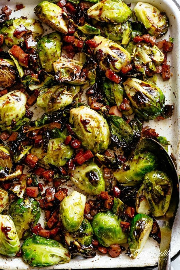 Crispy Brussel Sprouts with Bacon and Garlic Recipe Idea Crispy Brussel Sprouts with Bacon and Garlic, an idea worth trying this season and a popular choice on this list