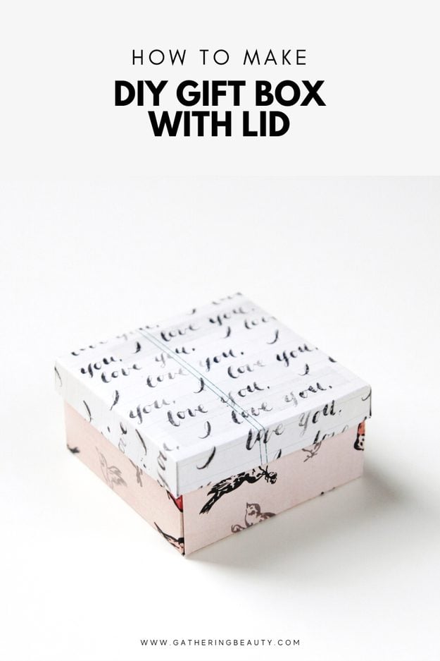 How to Wrap a Gift Wrapping Ideas - DIY Gift Box with Lid - diy gift box with lid