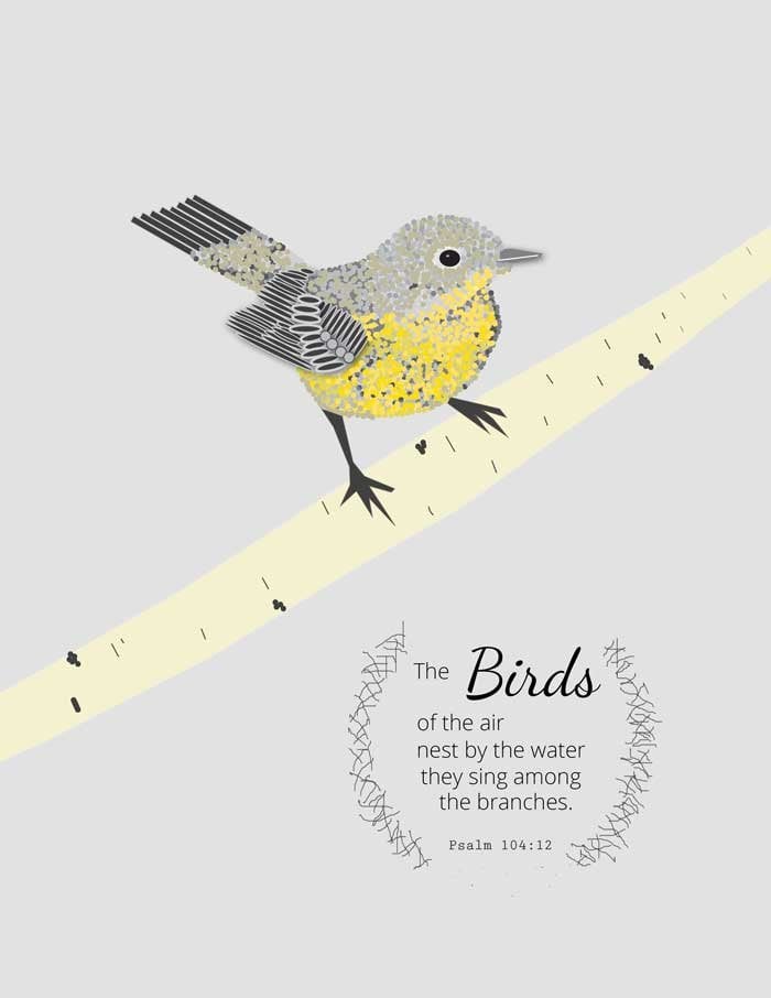 Yellow Bird Free Printable With a Psalm Verse Idea Yellow Bird Free Printable With a Psalm Verse, quick to download and frame today and an idea worth saving for later