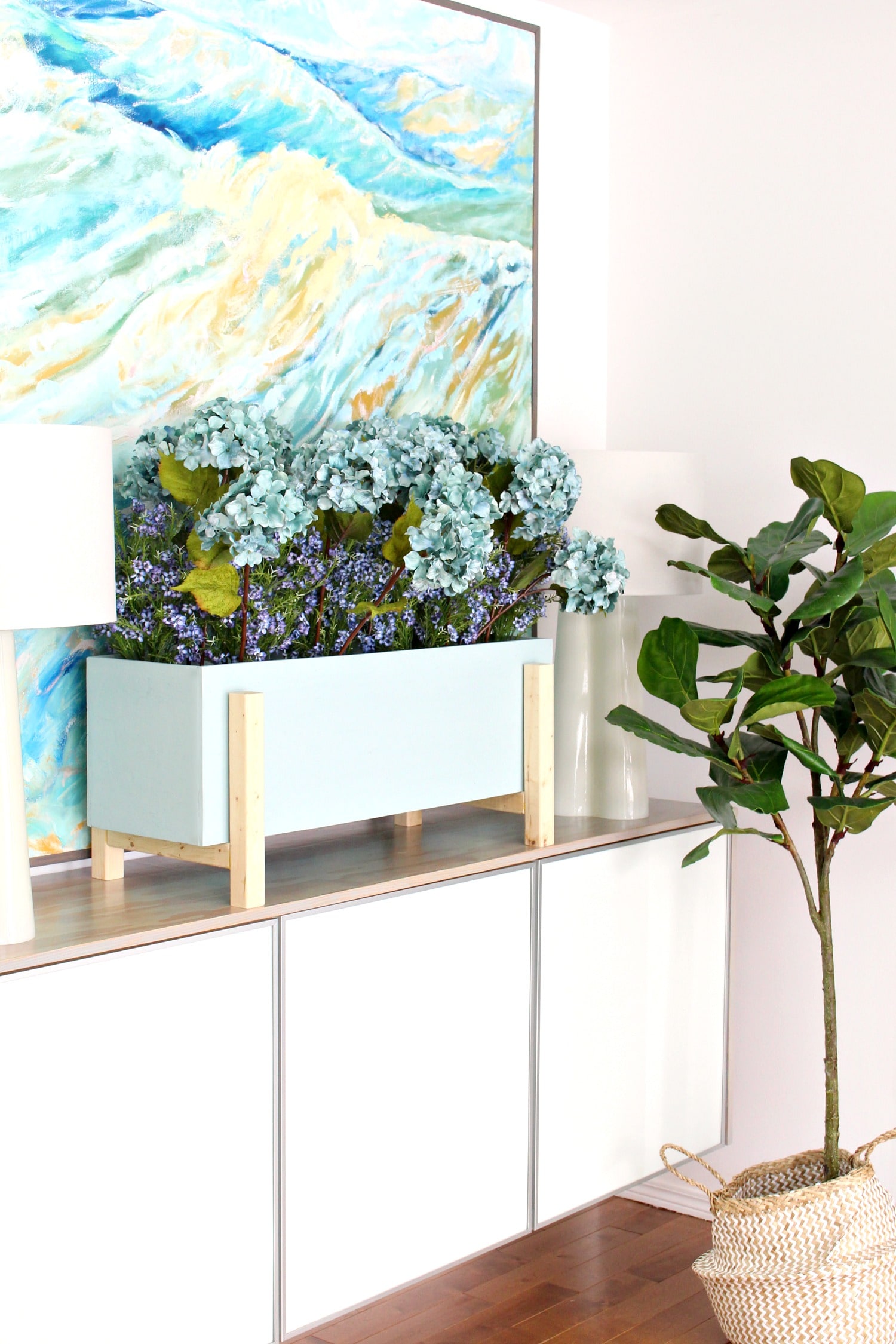 Modern Plywood Planter Box, a budget friendly way to personalize a space and an easy one to make again