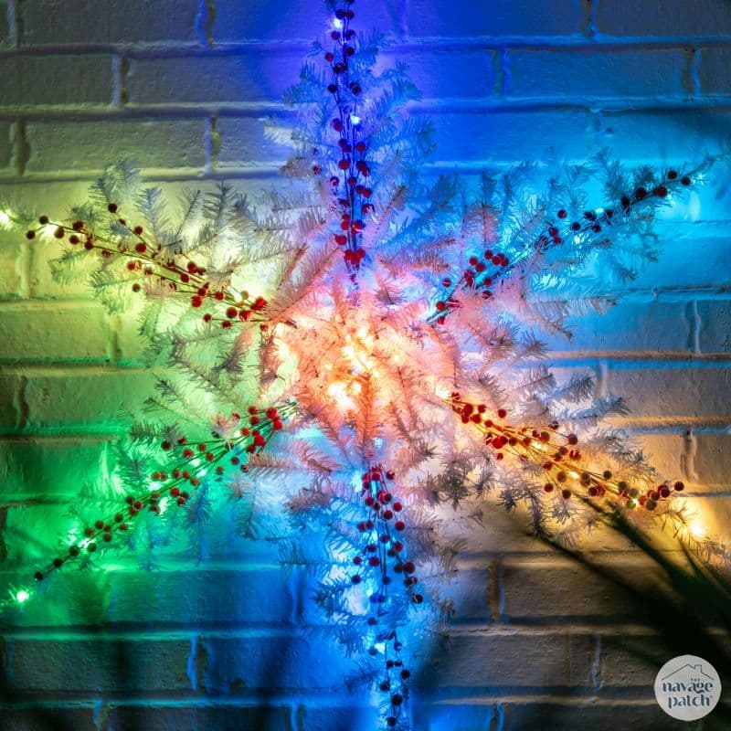 Giant Light Up Snowflake, a budget friendly christmas light decor idea worth trying and a popular choice on this list