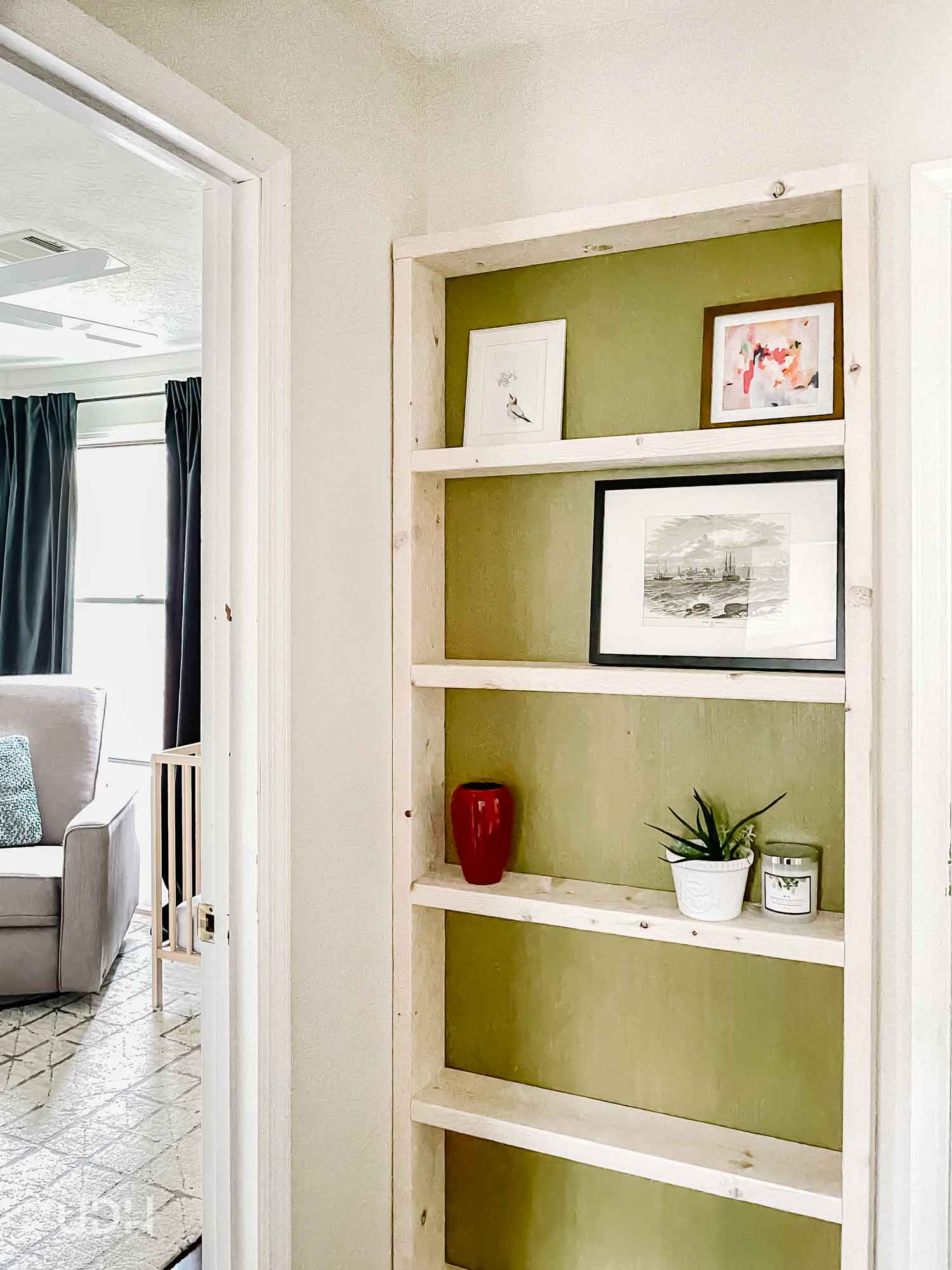 Built In Floating Bookcase, a bookshelf idea, simple enough for a first try and a satisfying finish for not much work