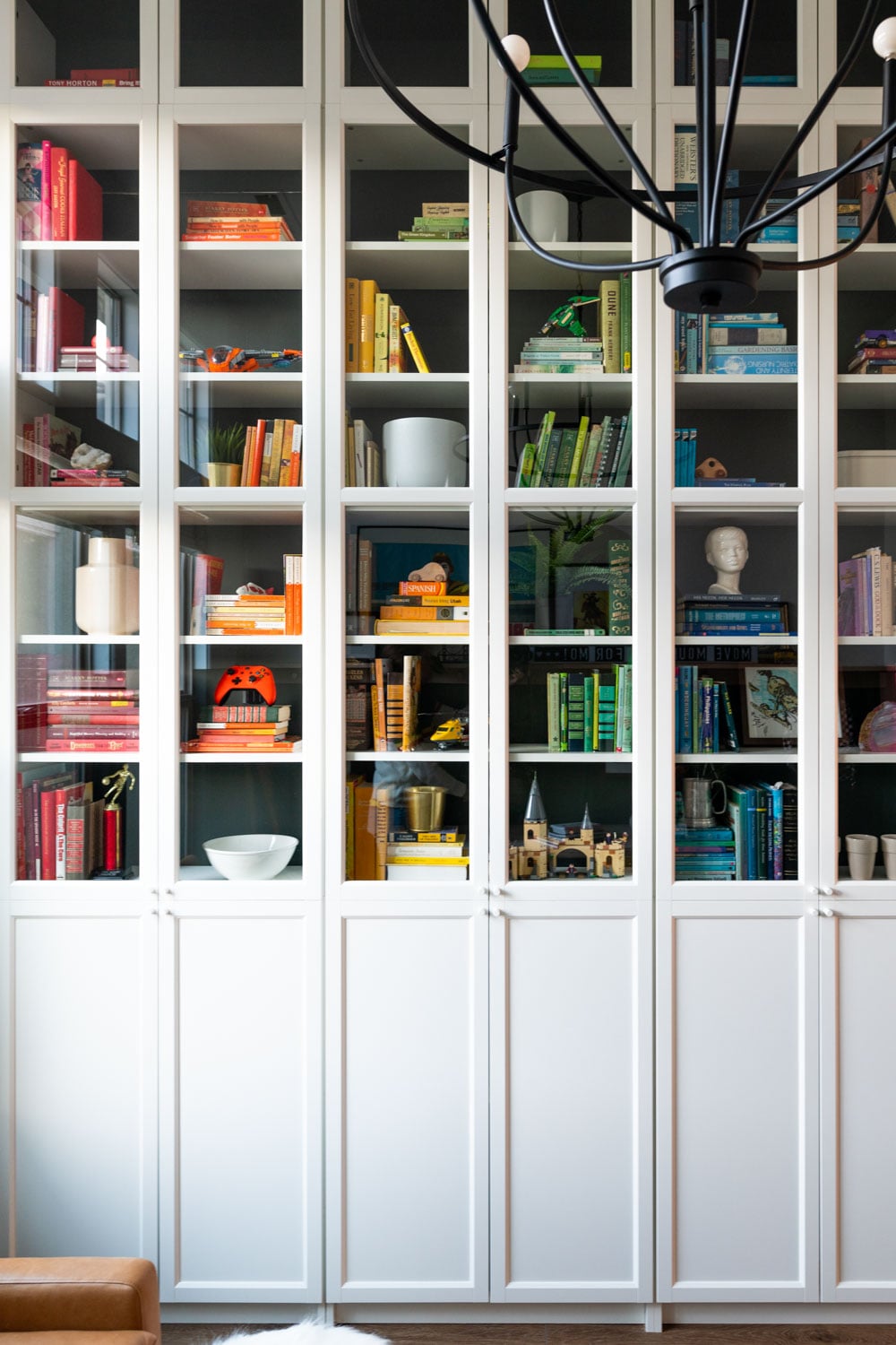 Floor to Ceiling Billy Bookcase Built Ins, a bookshelf idea, and a nice way to make a plain corner feel finished