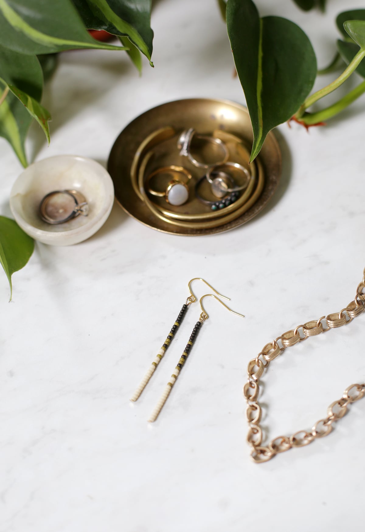 Beaded Fringe Drop Earrings, simple enough to make a whole matching set and an easy one to make again