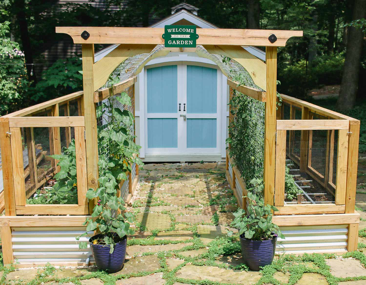 Raised Beds With an Arched Trellis Entry, an idea worth trying before buying something new and worth a look