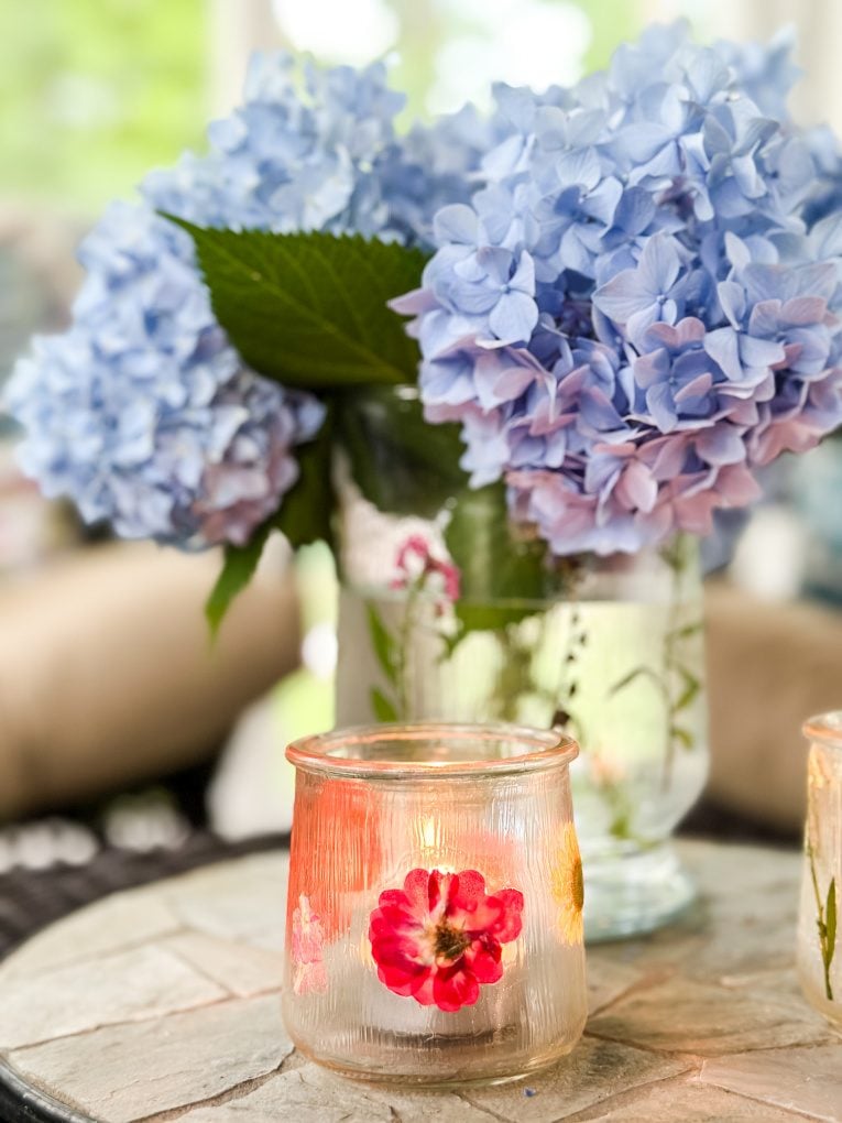 Pressed Flower Candle Jars, a botanical home accent, a fast weekend build even for a novice and a keepsake worth handing down