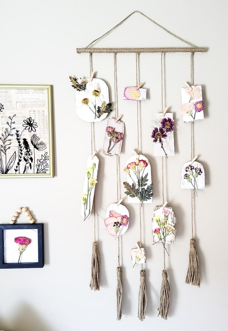 Pressed Botanical Wall Hanging, a botanical home accent, easy to scale up for a full batch and a keepsake worth handing down