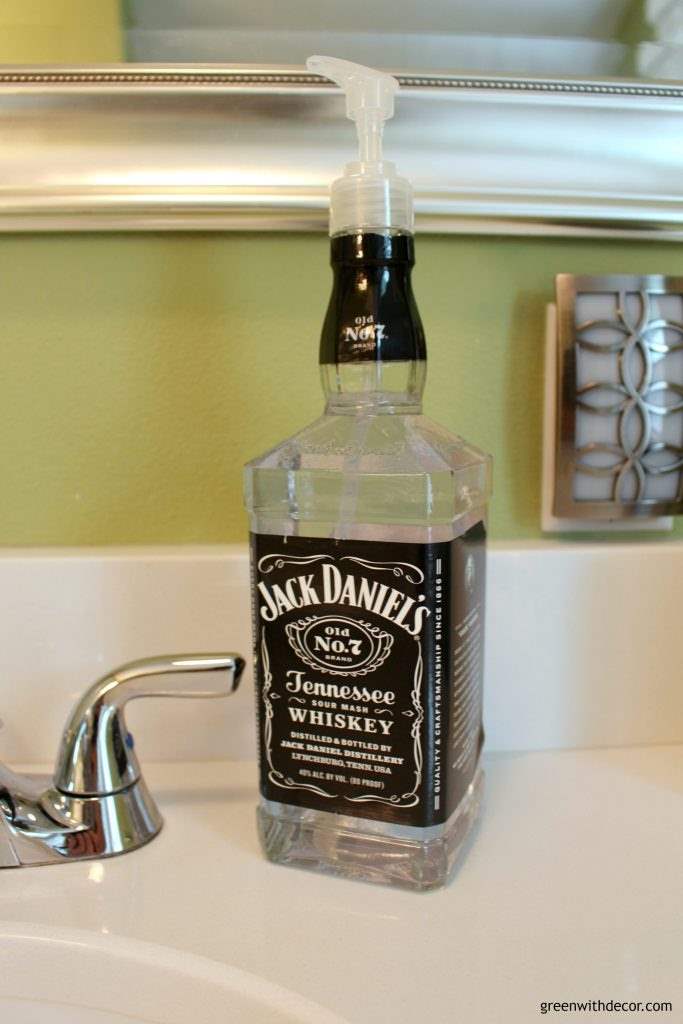Whiskey Bottle Soap Dispenser Home Project Whiskey Bottle Soap Dispenser, a diy soap dispenser idea, a creative fix for a spot that has always felt unfinished