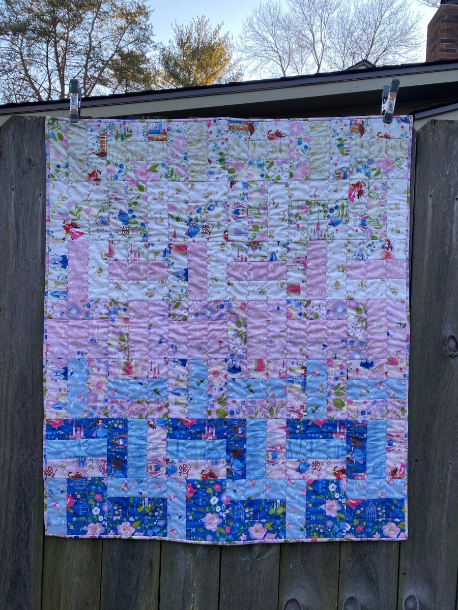 Rail Fence Baby Quilt Makeover Idea Rail Fence Baby Quilt, a beginner quilt idea, simple enough for a first try and a satisfying finish for not much work