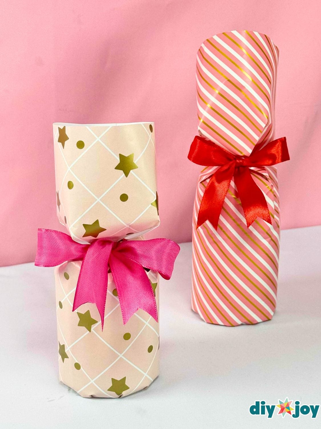 How to Wrap a Candle Jar, No Box A round glass candle jar wrapped in paper and gathered neatly at the top, with no gift box needed anywhere