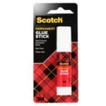 Scotch permanent glue stick in its package, the only adhesive needed for this DIY Christmas decor paper ornament craft