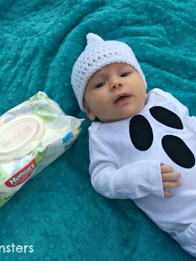 Last Minute DIY Halloween Costumes - Quick Ideas for Adults, Kids and Teens - Baby Ghost Costume Tutorial
