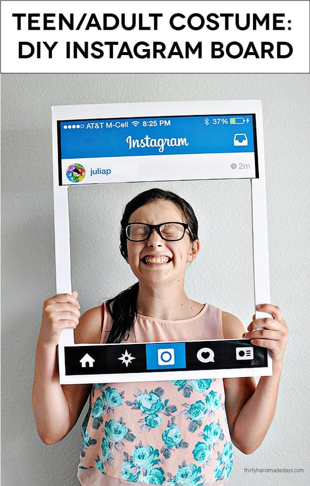 Last Minute DIY Halloween Costumes - Quick Ideas for Adults, Kids and Teens - DIY Instagram Halloween Costume Tutorial