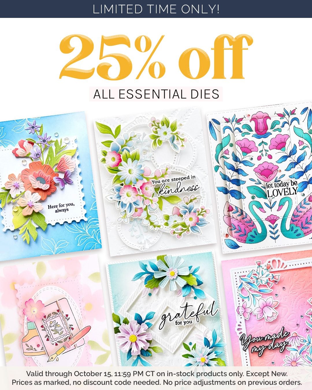 Five decoupaged CDs papered white and decorated with painted floral napkin designs in pink, purple and blue