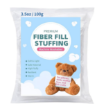 Bag of premium fiber fill stuffing, the soft filling that gives each fabric candy on the garland its plump round shape
